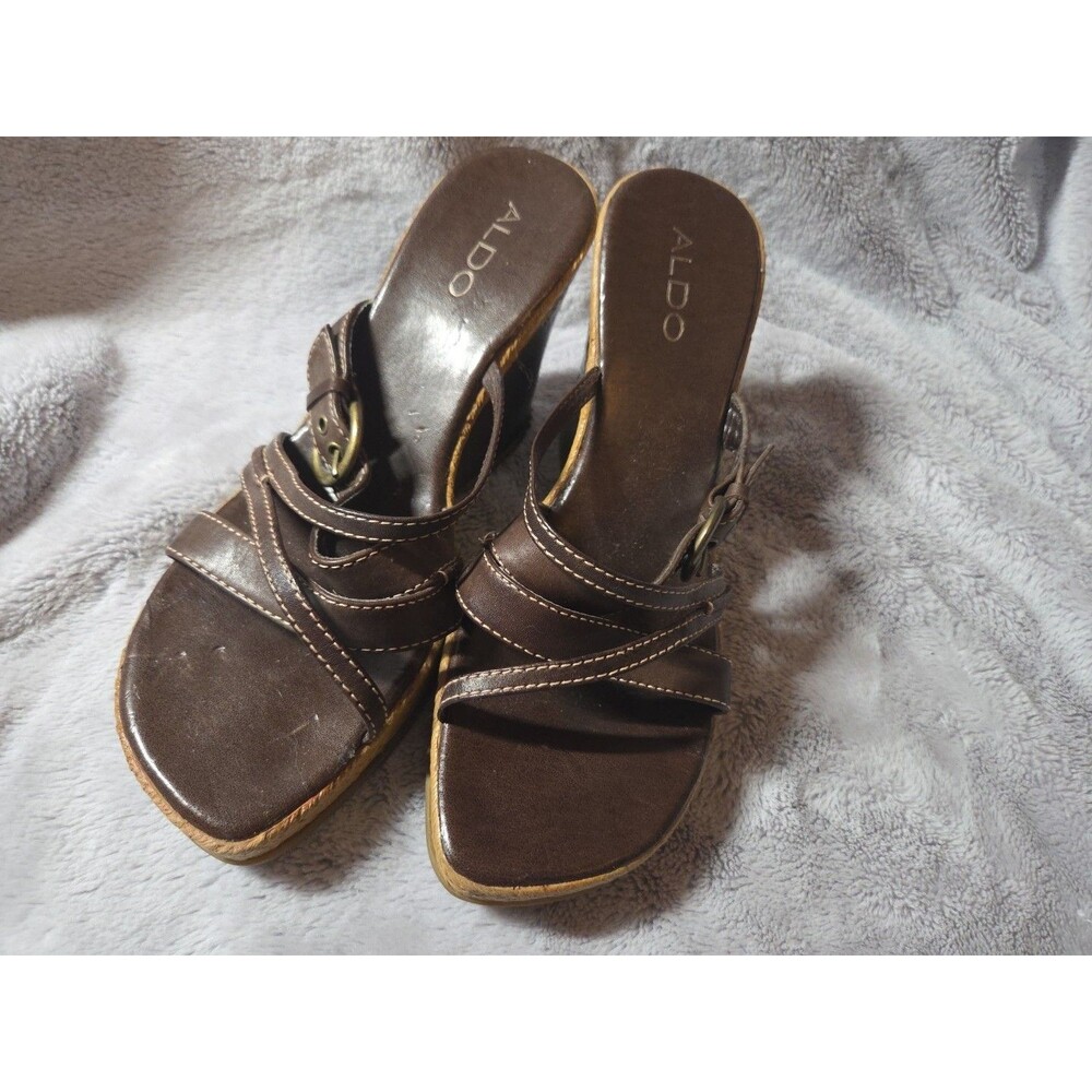 Aldo Women’s Wedge Sandals Size 39 (US 8.5–9) – Pre-Owned
